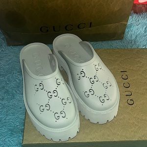 Gucci Platform Rubber Clogs size 7